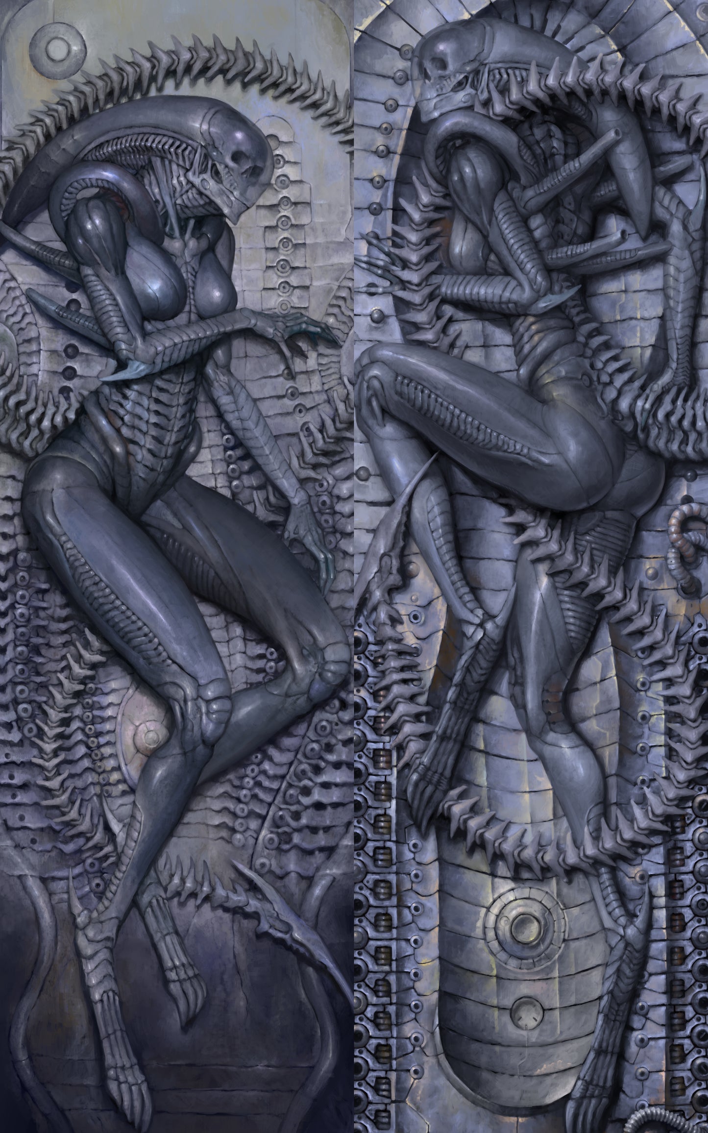 Xenomorph dakimakura both sides